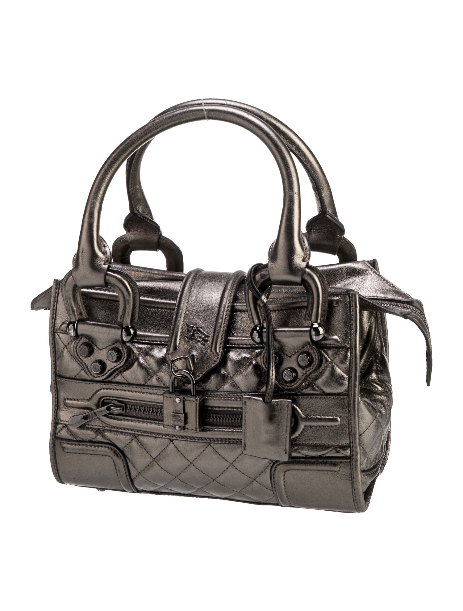 Burberry Quilted Top Handle Bag Small